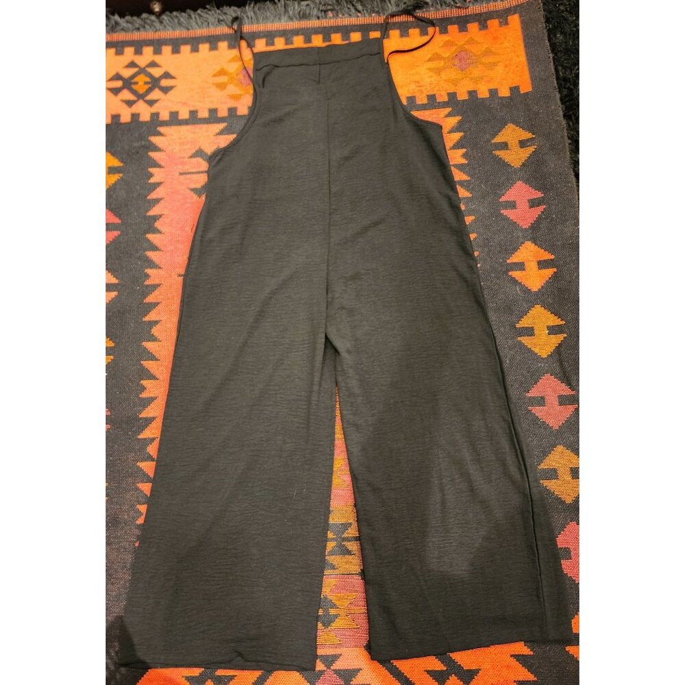 NEW Women's.Black Sleeveless Wide-Leg Jumpsuit XXL 100% Polyester Casual